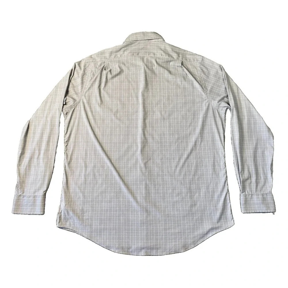 Polo Ralph Lauren Shirt Mens XL Grey Plaid Classic Fit Performance Button Down